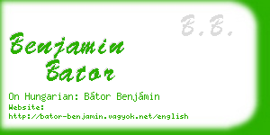 benjamin bator business card