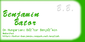 benjamin bator business card